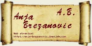 Anja Brezanović vizit kartica